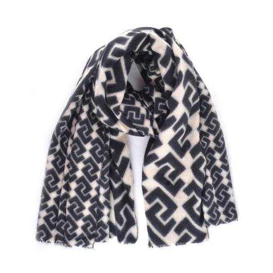 COOSZ_sjaal zwart beige