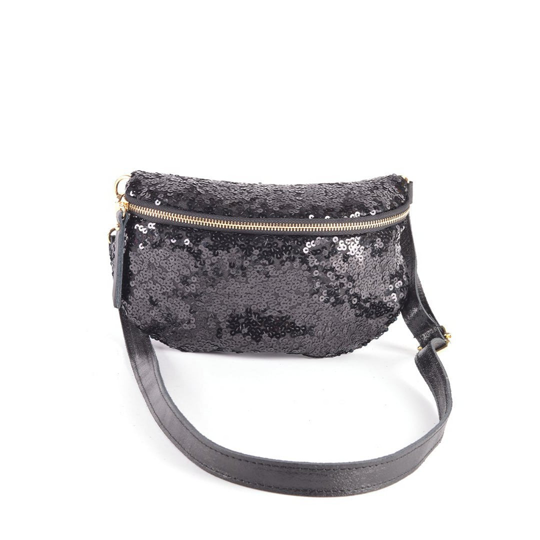 COOSZ_ heuptassen met pailletten zwart