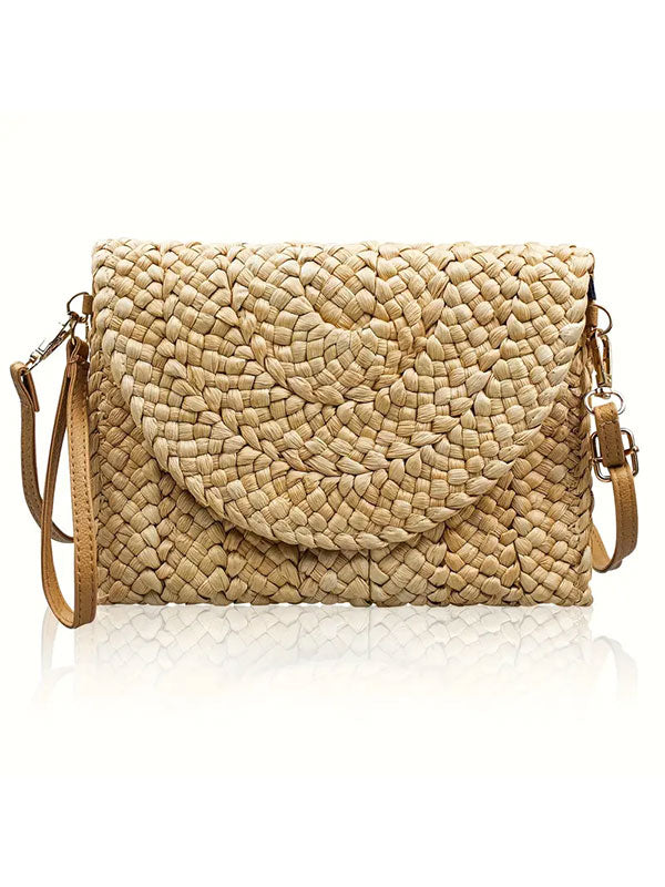 BoHo Handgeweven clutch - Beige