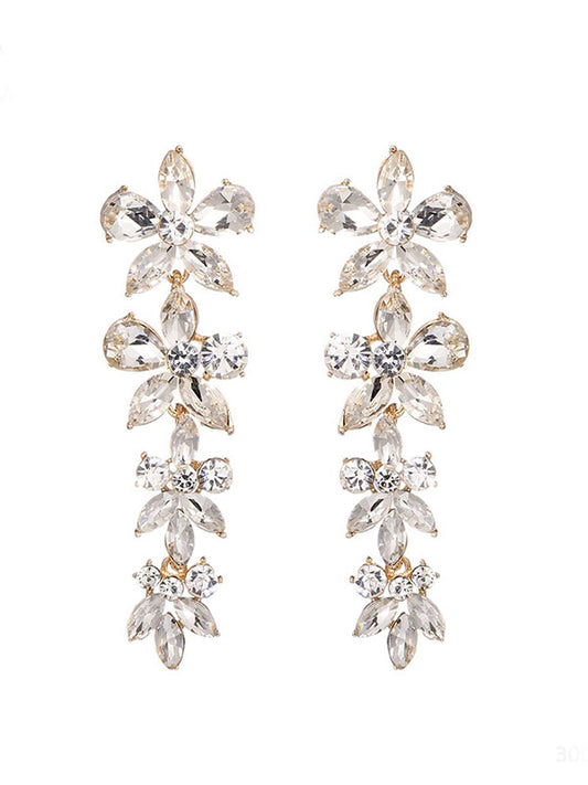 Statement oorbellen Diamanten bloem