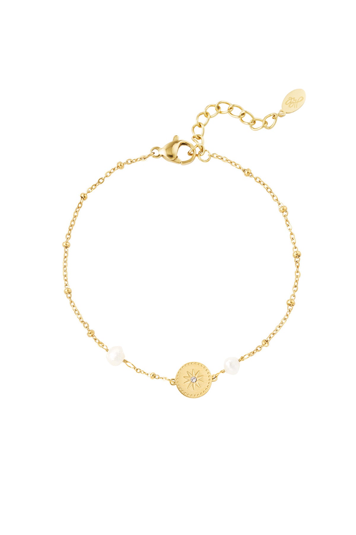 Armband met bedels en parels