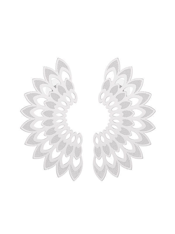 Statement oorbellen blad