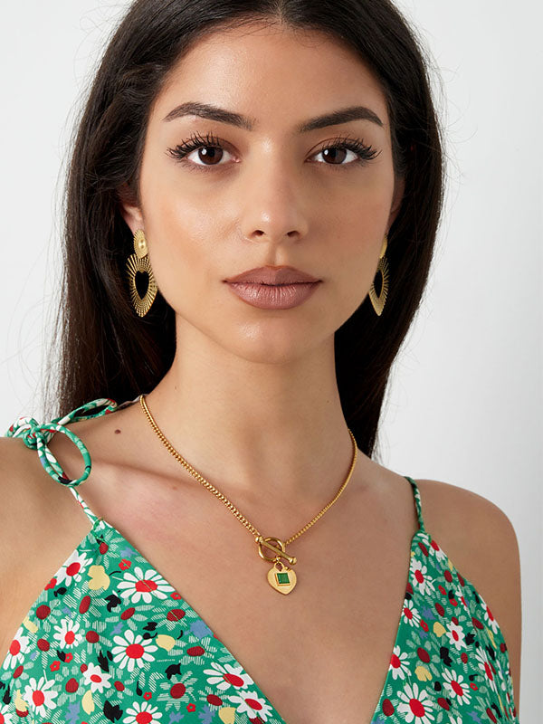 Oorbellen double hart