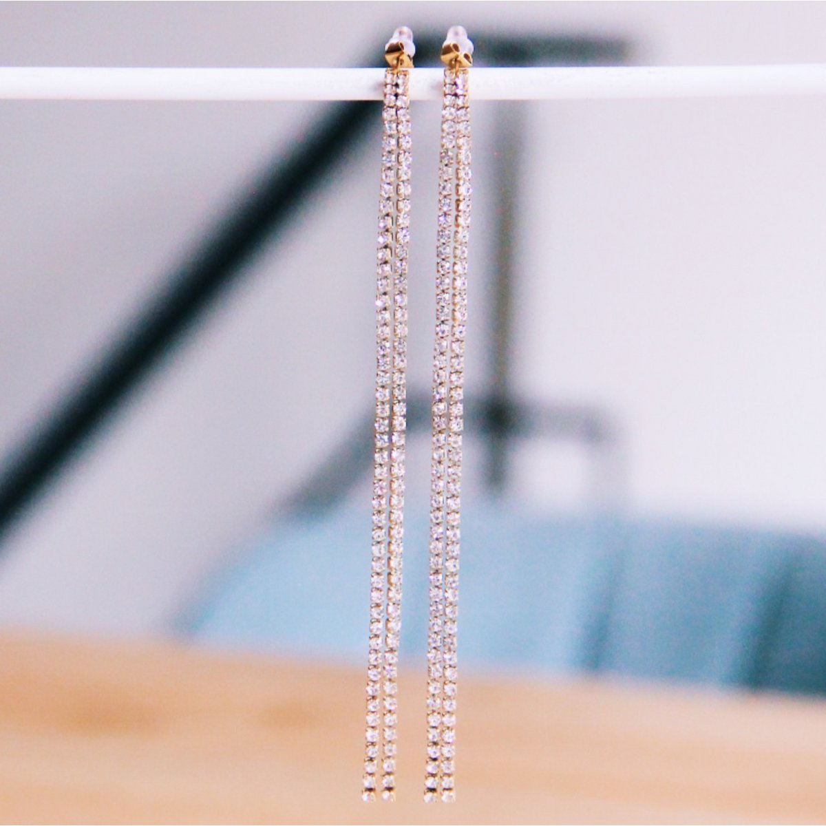 'Shine Bright' lange oorbellen