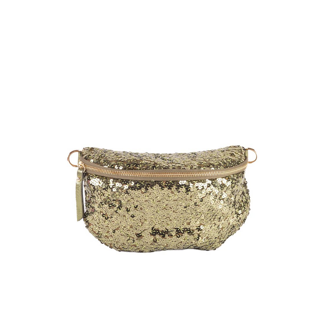 COOSZ_ heuptassen met pailletten groen