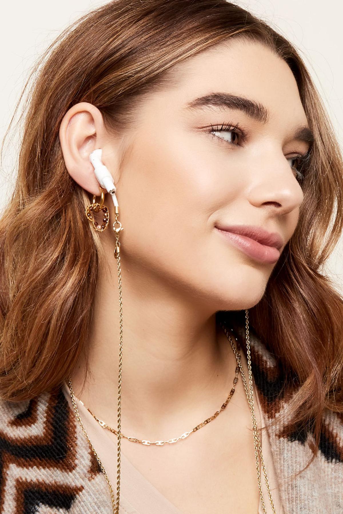 Zonnebril-/airpods koord - Gedraaid Goud