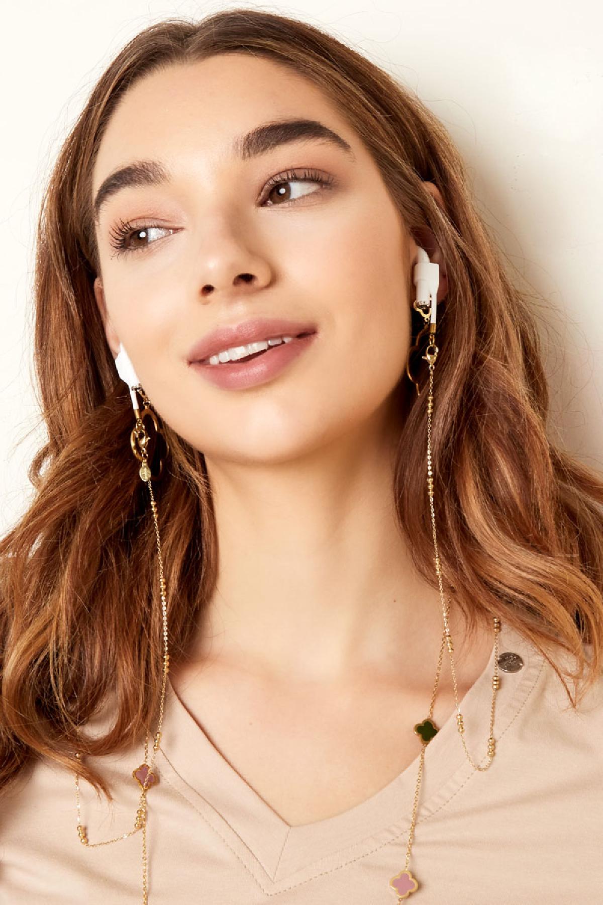 Zonnebril-/airpods koord - Details Goud