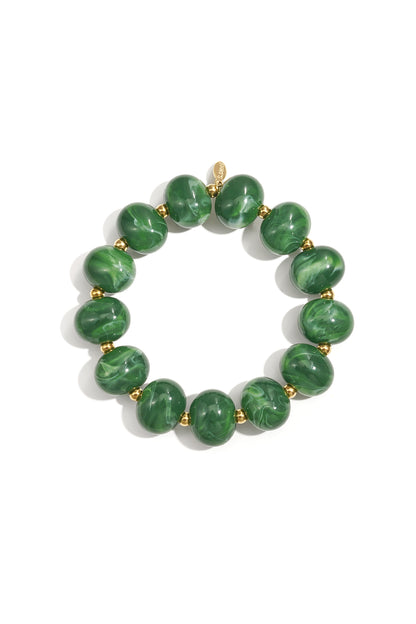 Elastieke kralenarmband met grote kralen
