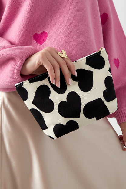 Make-up bag with hearts