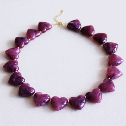 COOSZ_Bazou_hartjes ketting paars