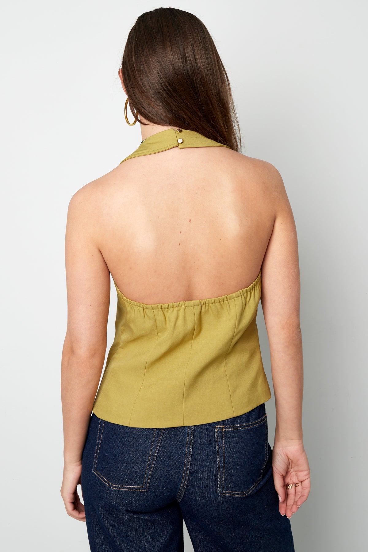 Woven Polyester Fiber Women's Sleeveless Top Casual Bow Detail