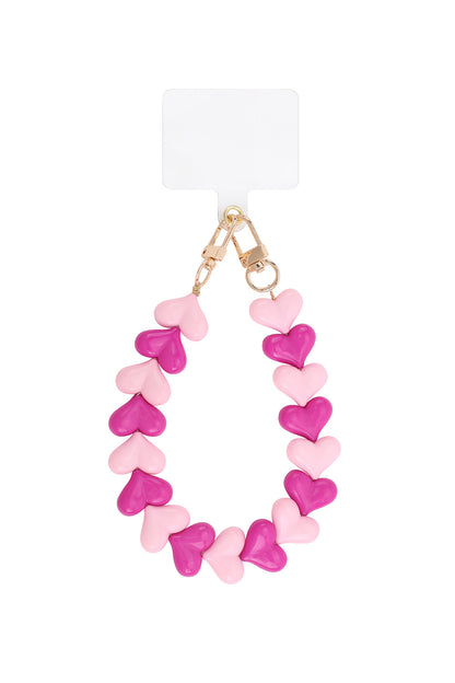 Double heart phone cords