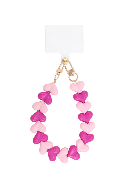 Double heart phone cords
