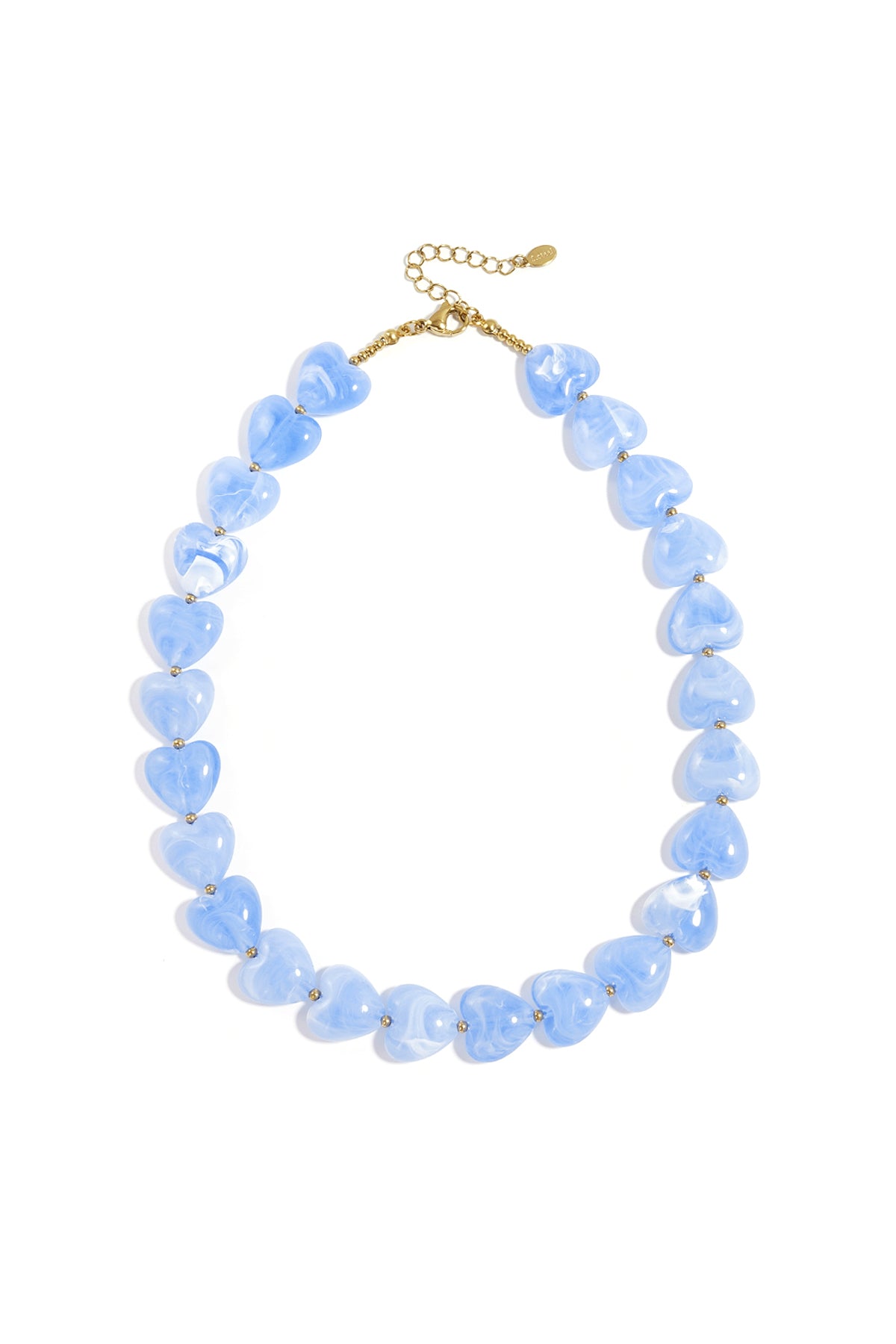 Ketting met hartvormige kralen