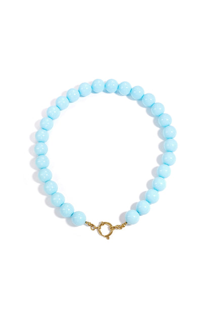 Ketting met grote kralen en frontsluiting-15mm