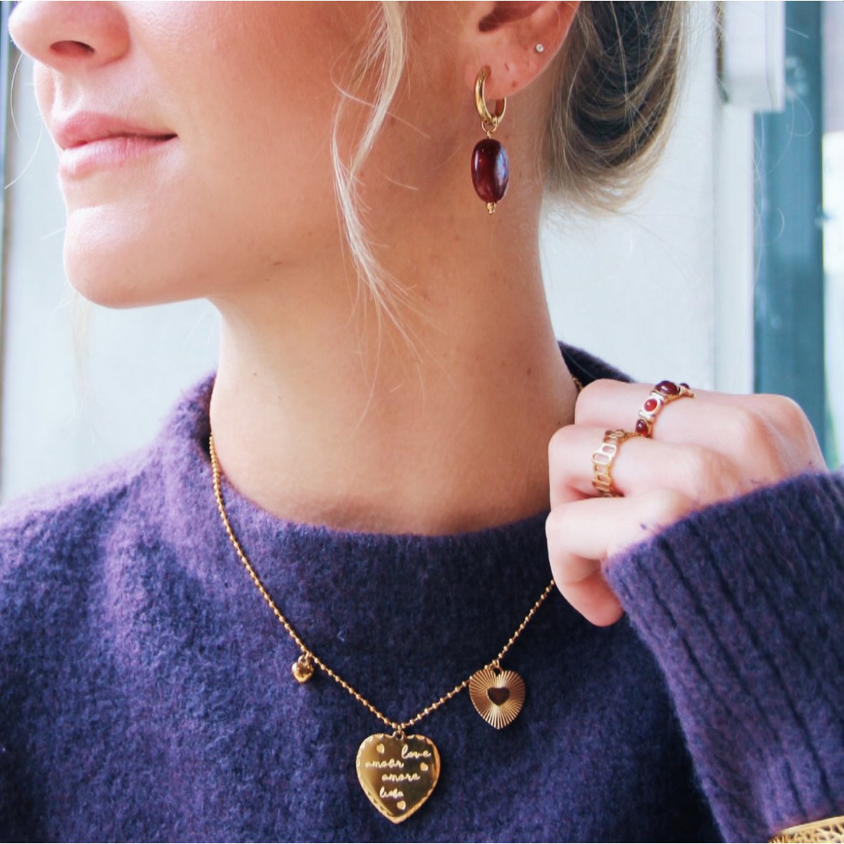 COOSZ_Bazou_charmketting met hartjes bedels