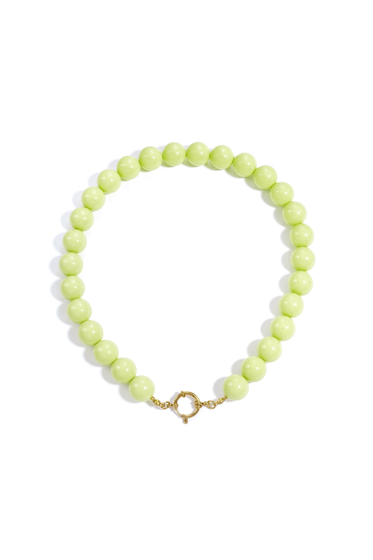 Ketting met grote kralen en frontsluiting-15mm
