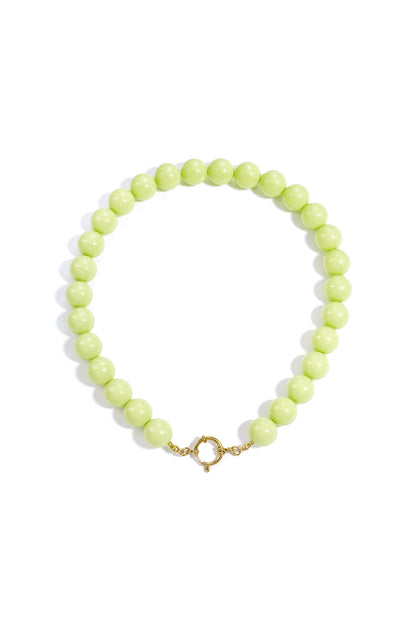 Ketting met grote kralen en frontsluiting-15mm