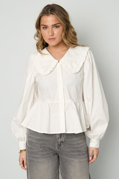 Cotton Blouses & Shirts Solid color Casual Spring/Summer  Clothes