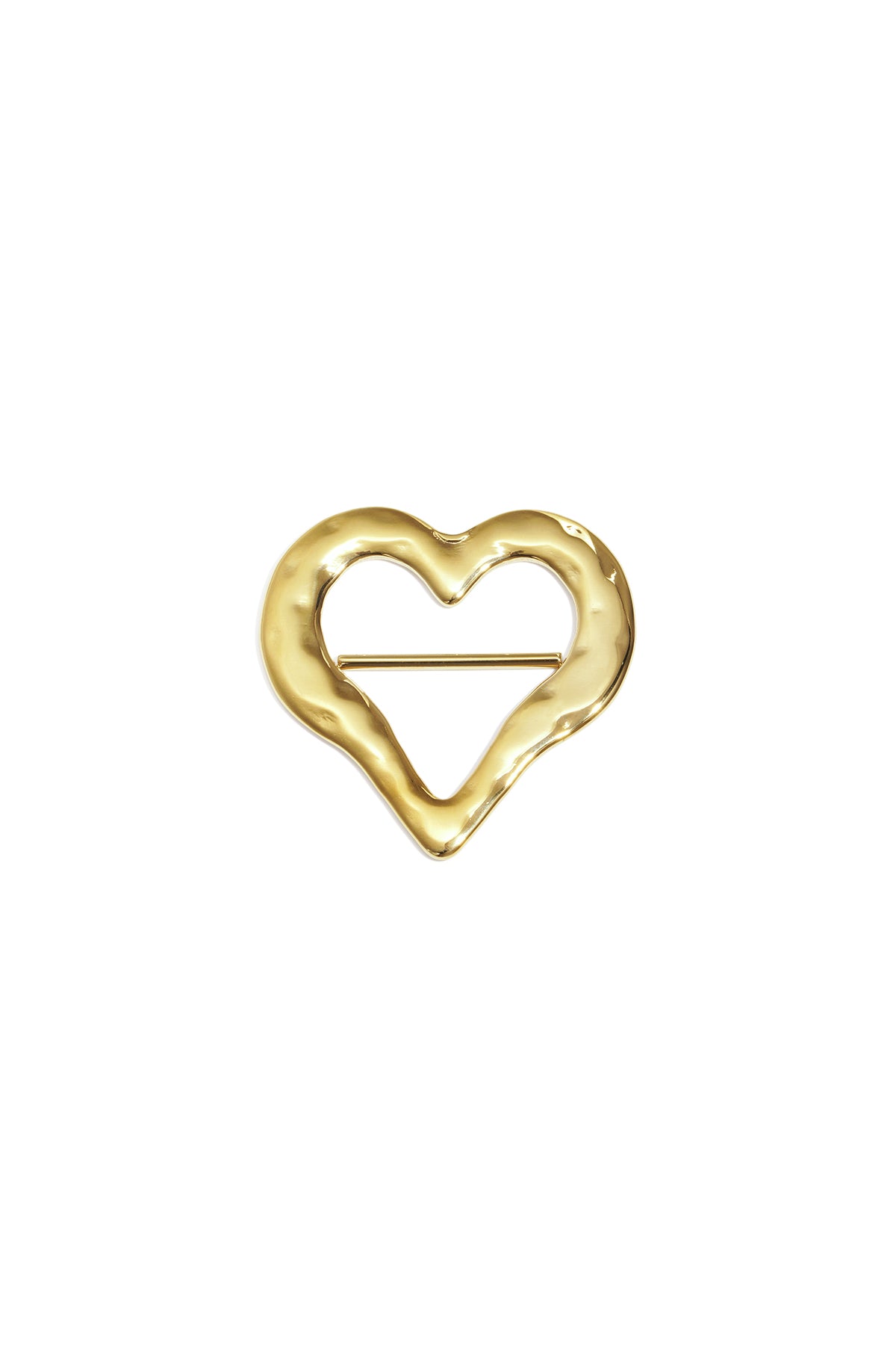 Scarf clip heart-shaped and structured