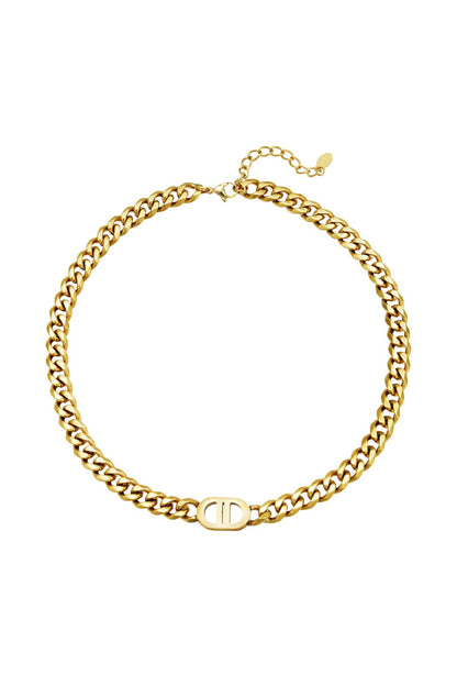 Necklace The Good Life Gold Color Stainless Steel