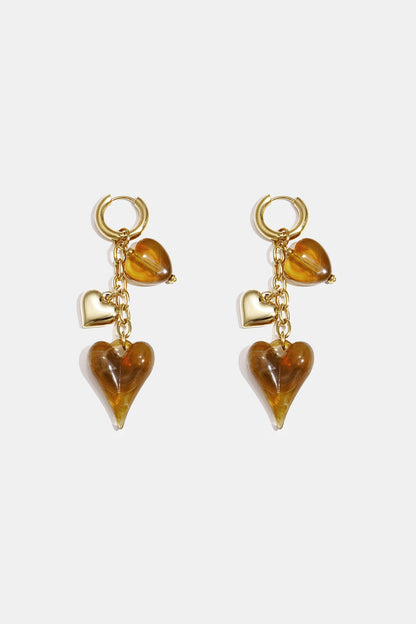 Stainless Steel Dangle Earrings Heart Casual Daily Romantic Series Women's jewelry