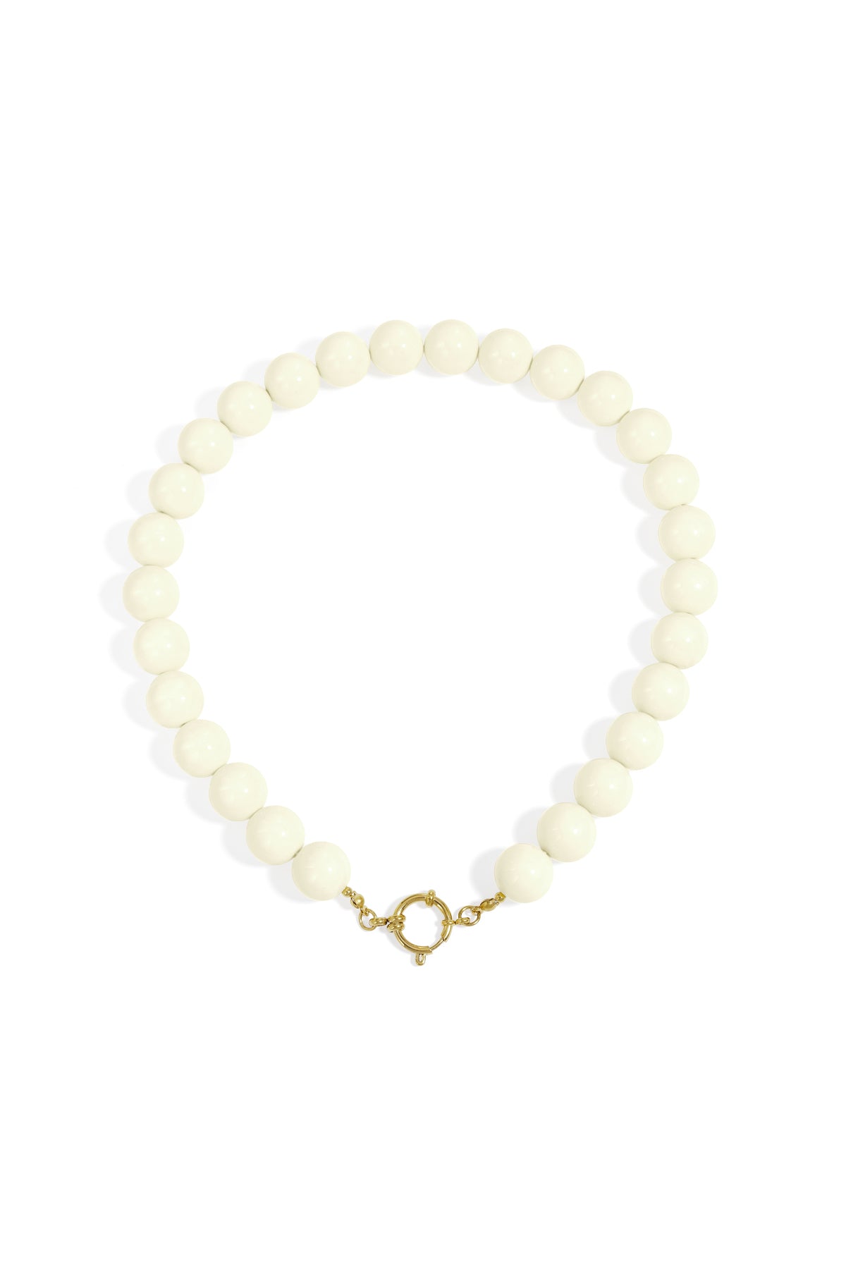 Ketting met grote kralen en frontsluiting-15mm