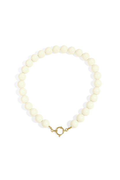 Ketting met grote kralen en frontsluiting-15mm