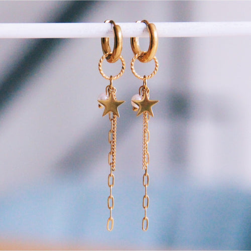 Bazou_oorbellen met ster