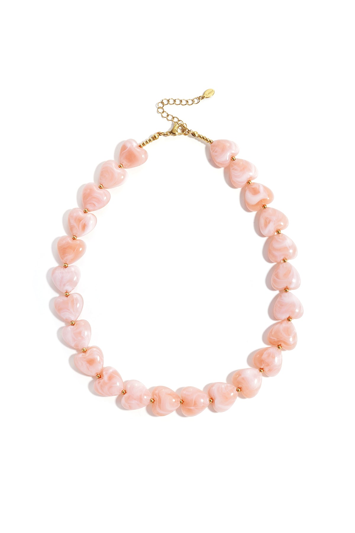 Ketting met hartvormige kralen