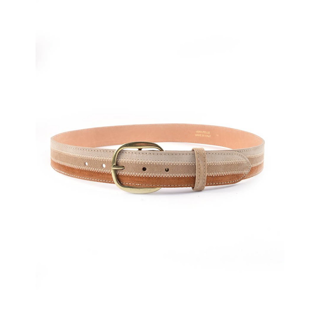 COOSZ_suede riem met taupe tinten
