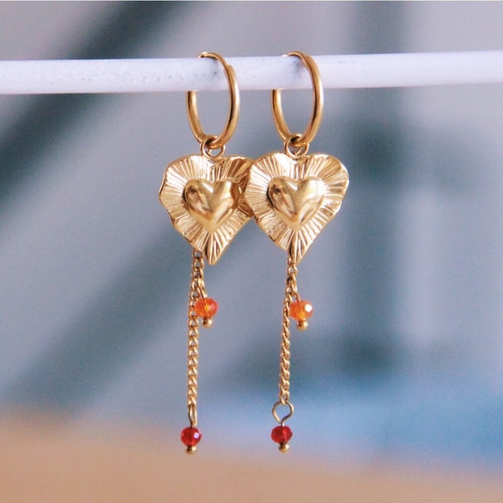 COOSZ_Bazou_oorbellen met hart