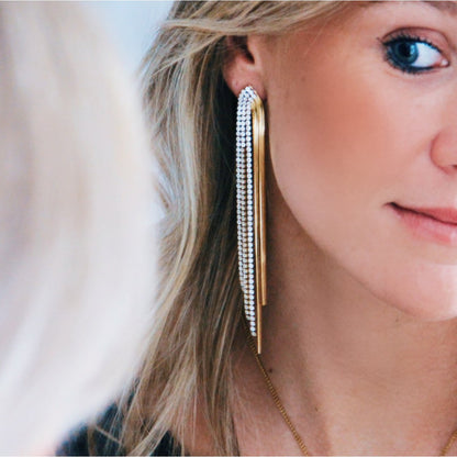 Bazou_waterval oorbellen zirkonia