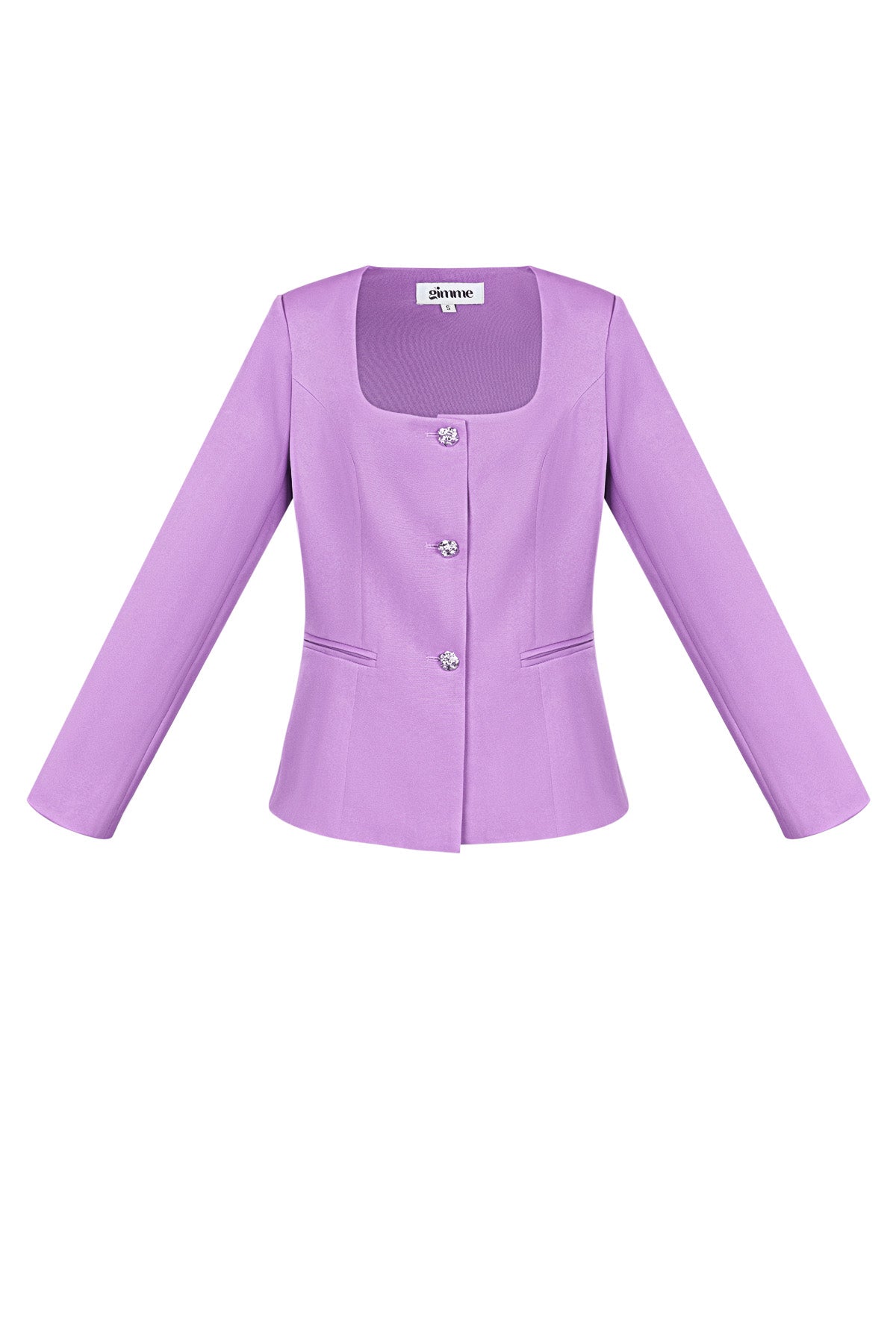 Polyester Women's Suit Jacket Square Neckline Tailored Fit
