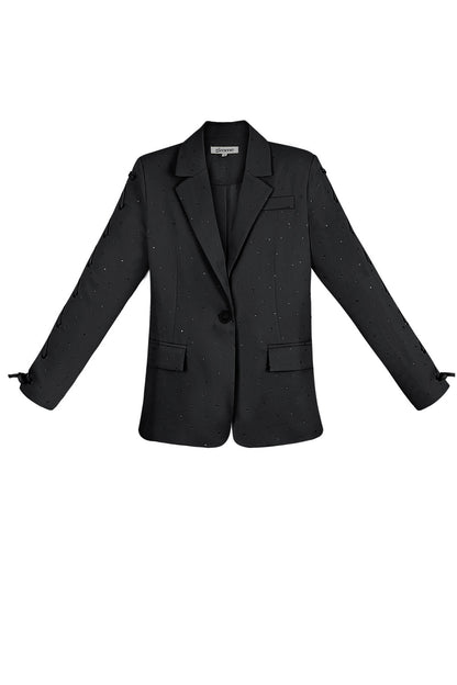 Polyester Women's Blazer Set Lace-Up Sleeve Design