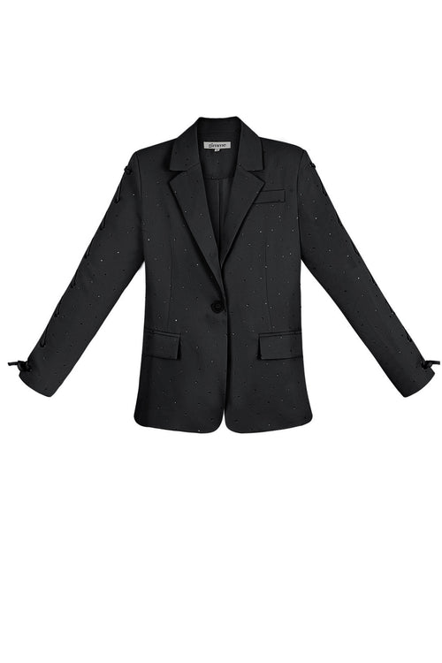 Polyester Women's Blazer Set Lace-Up Sleeve Design