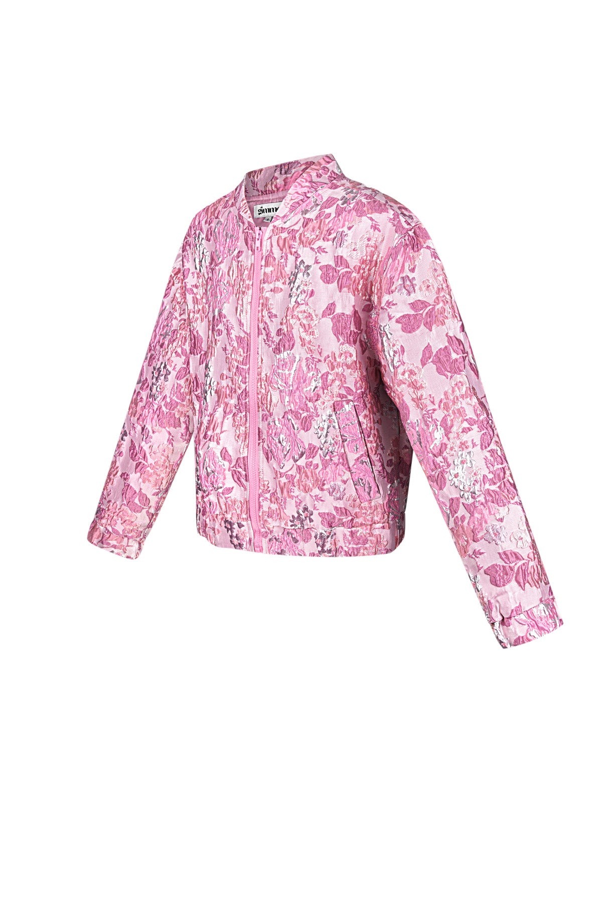 Polyester Women's Cropped Jacket Floral Print Sporty