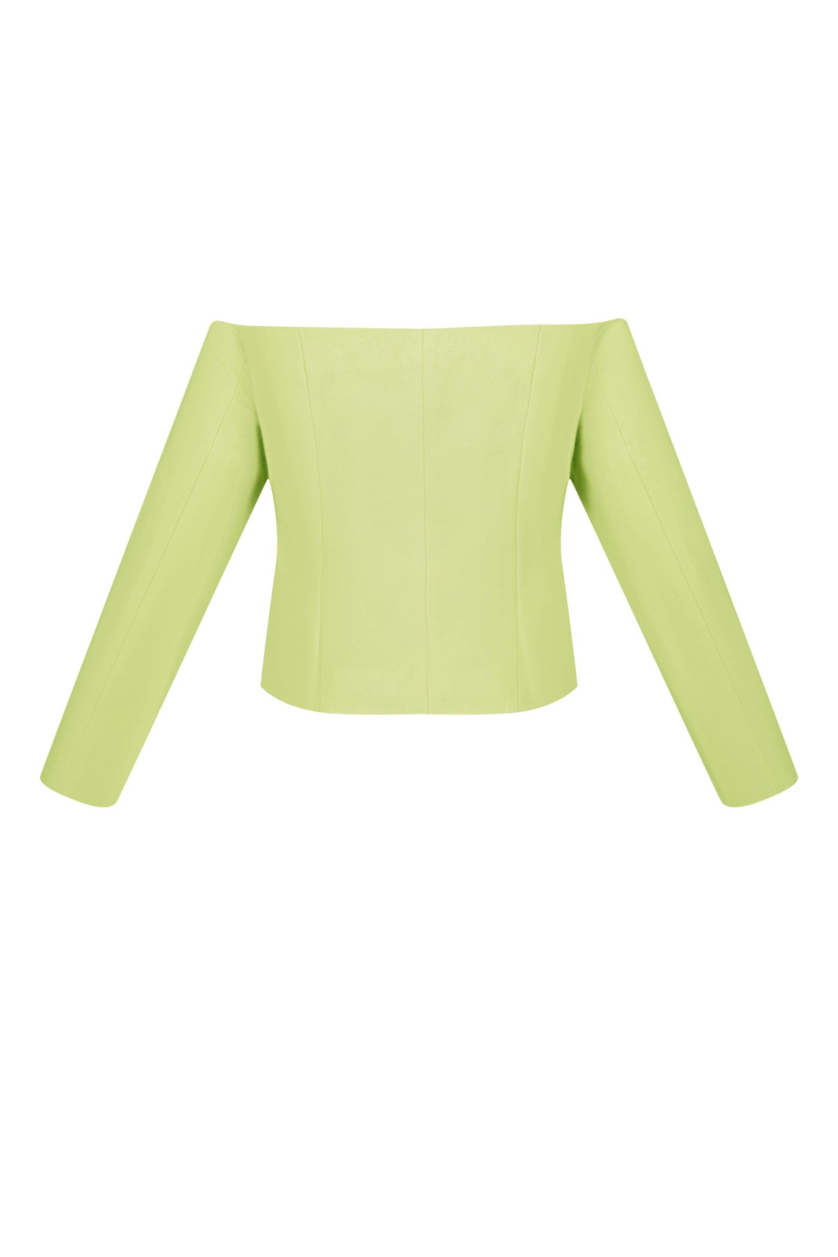 Polyester Women's Off-Shoulder Long Sleeve Top Buttoned Front Design