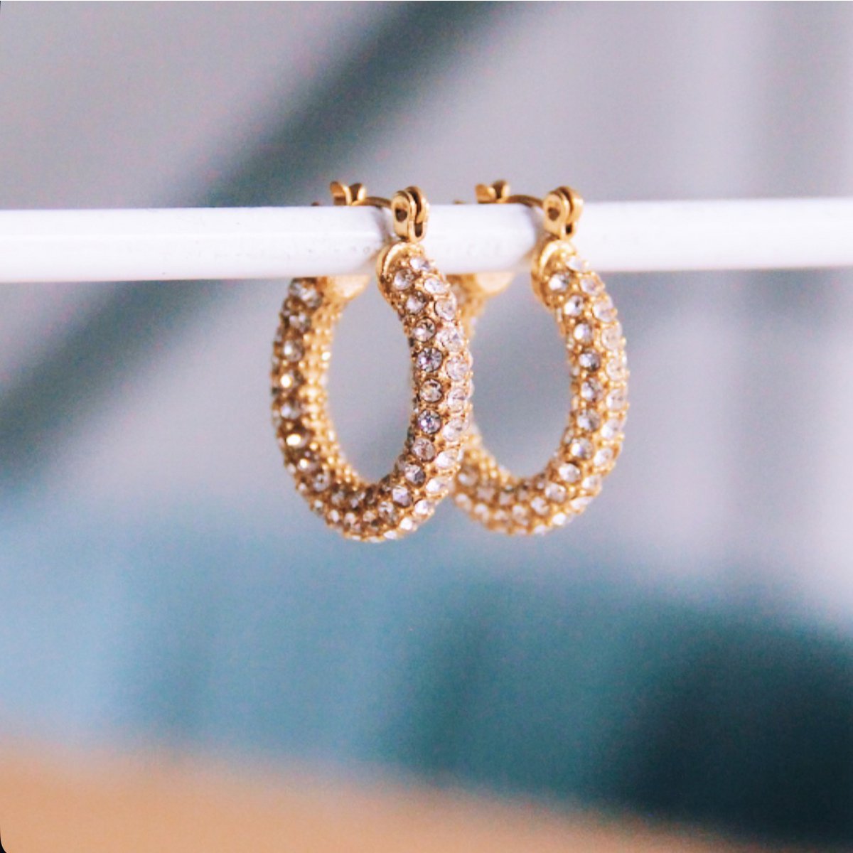 Bazou|oorbellen met zirkonia