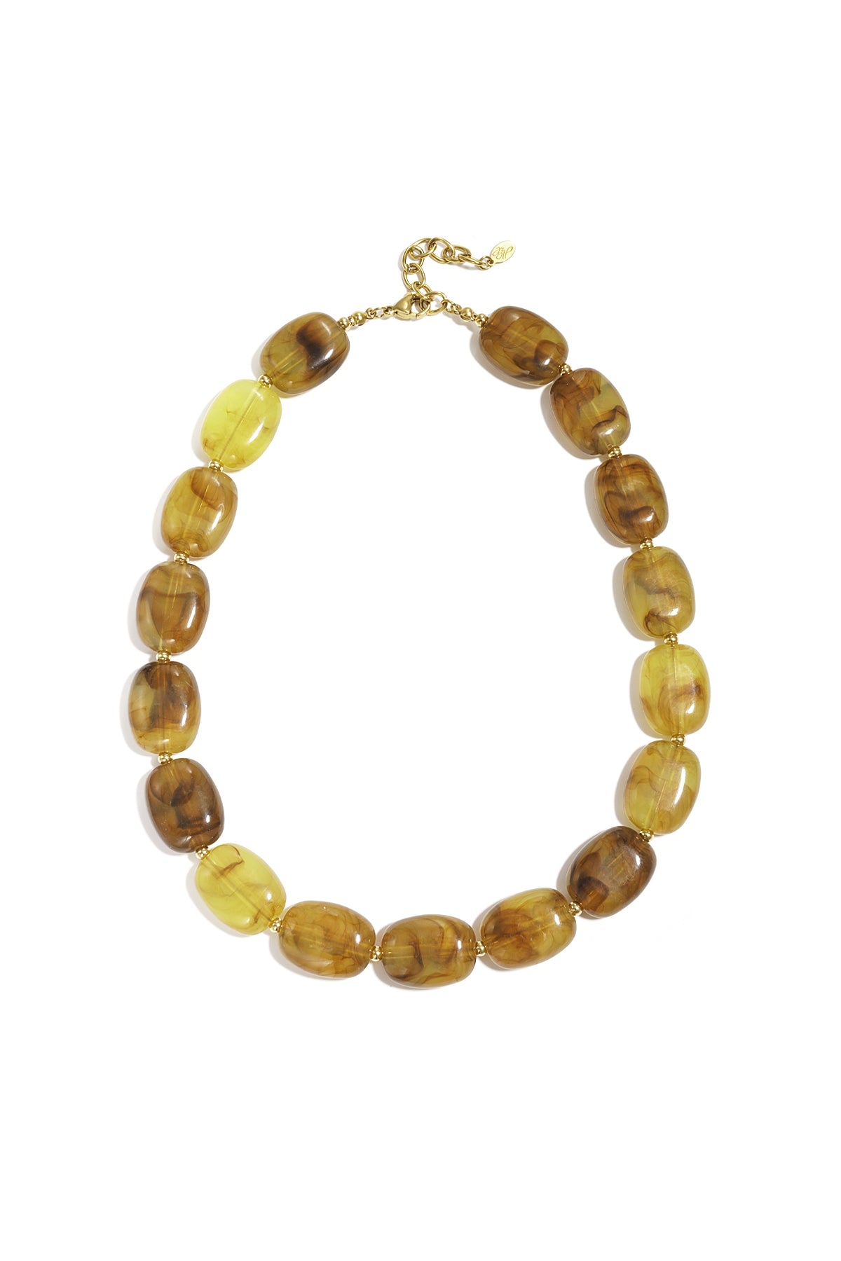 Ketting met squoval kralen