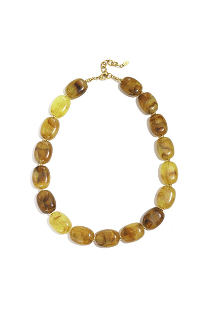 Ketting met squoval kralen