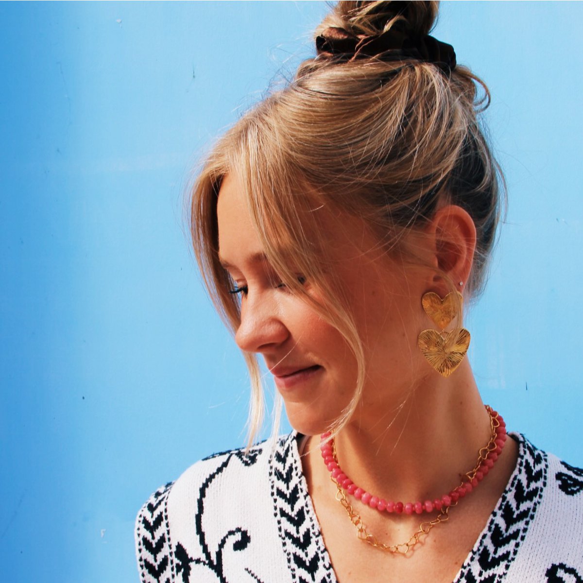 Gekoppelde harten ketting