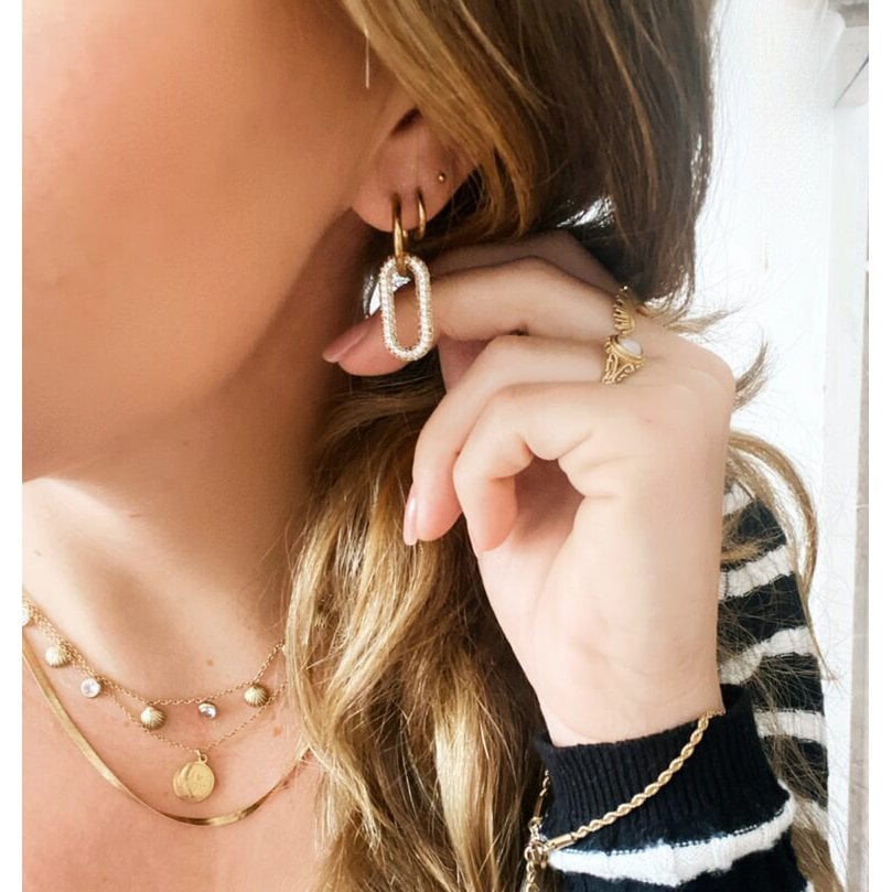 COOSZ_Bazou_oorbellen met glitter