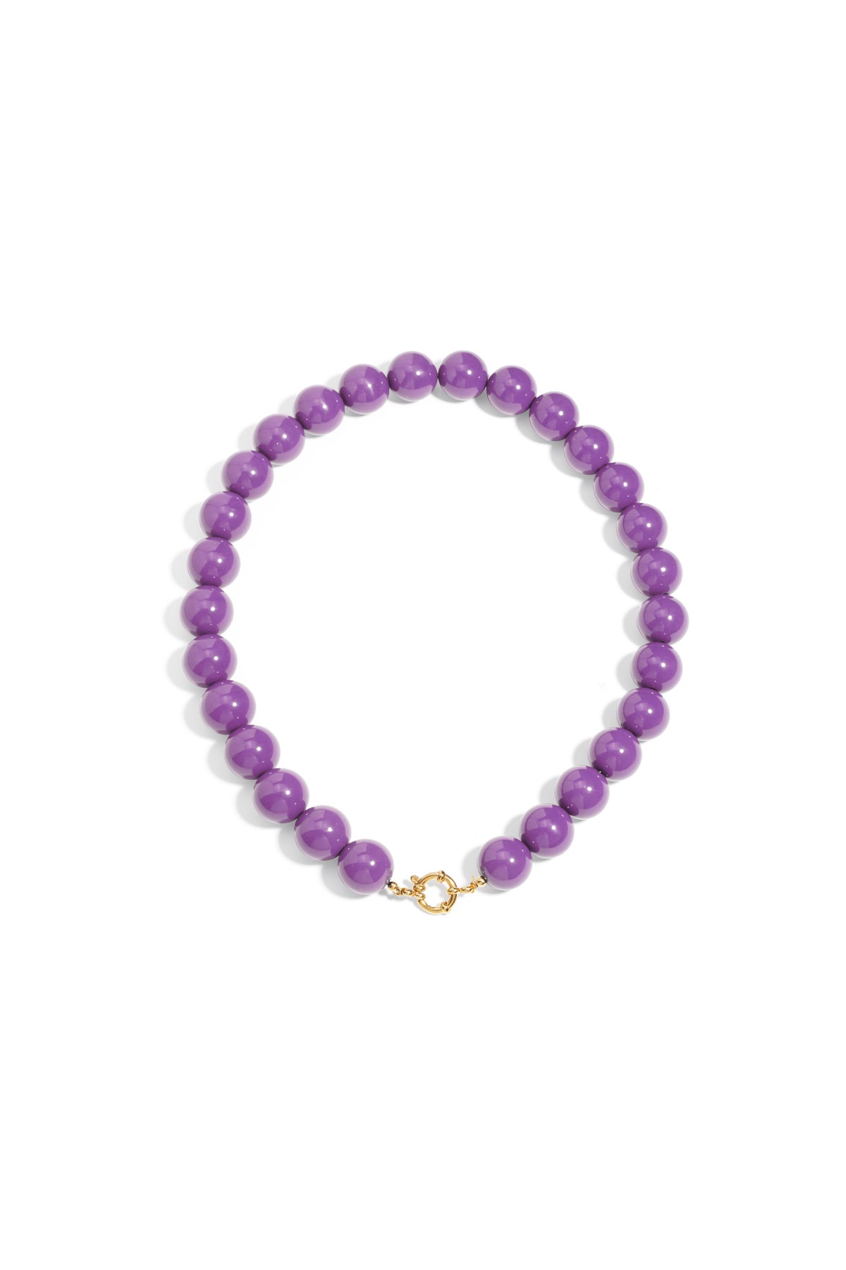 Ketting met grote kralen en frontsluiting-15mm