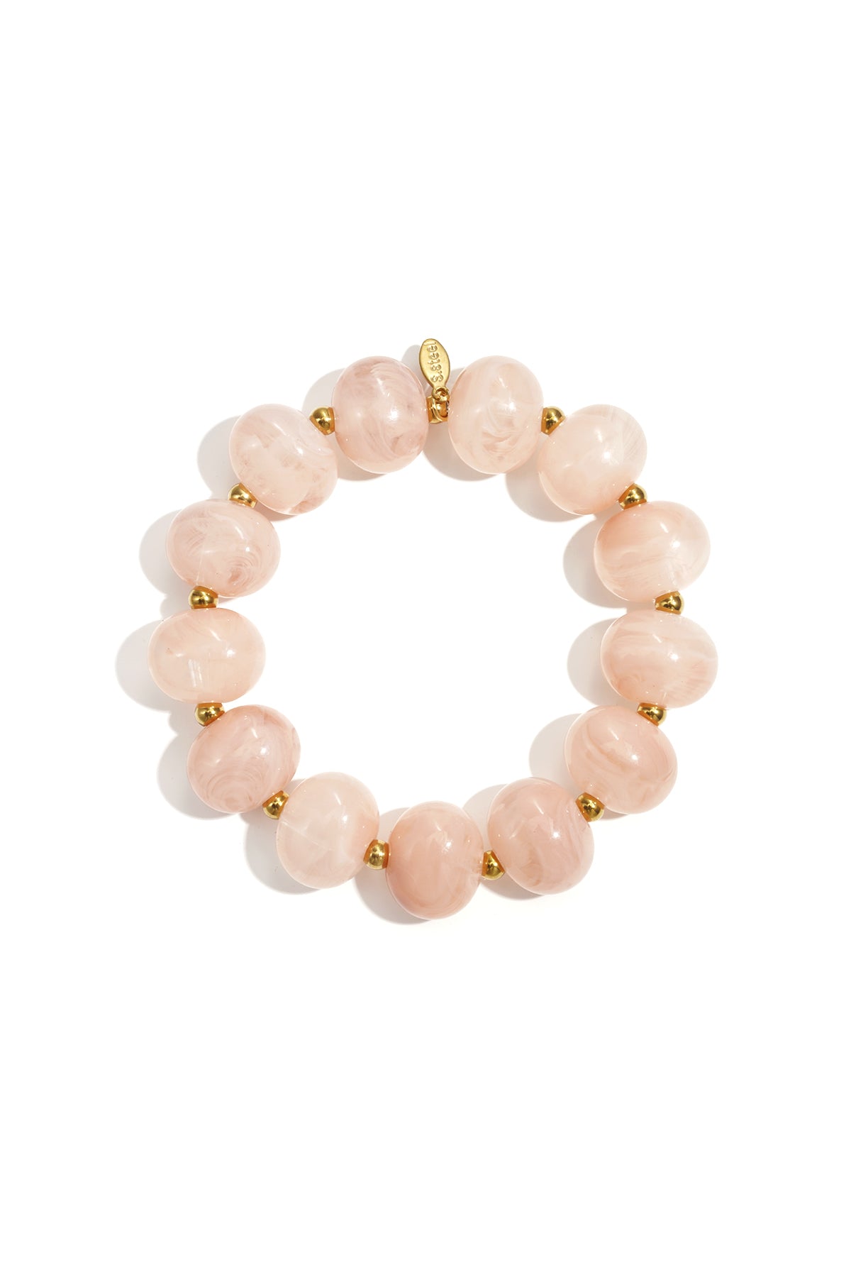 Elastieke kralenarmband met grote kralen