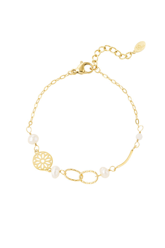 Armband linked met parels