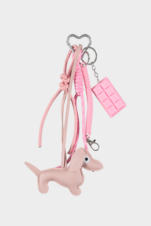 Tassenhanger Teckel roze