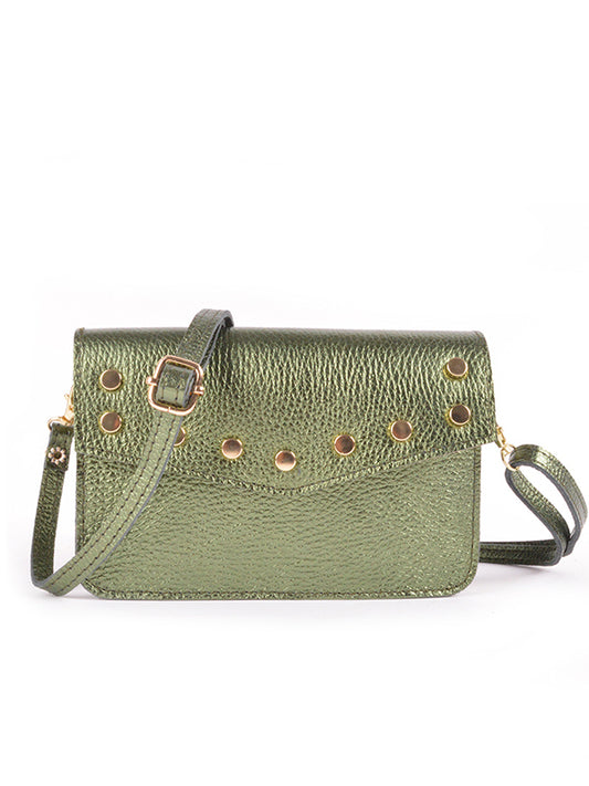 Metallic schoudertasje Groen