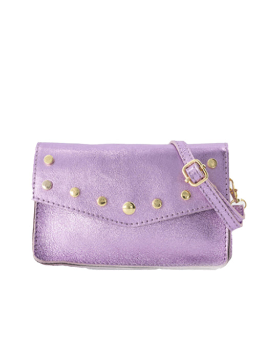 Metallic schoudertasje Lila