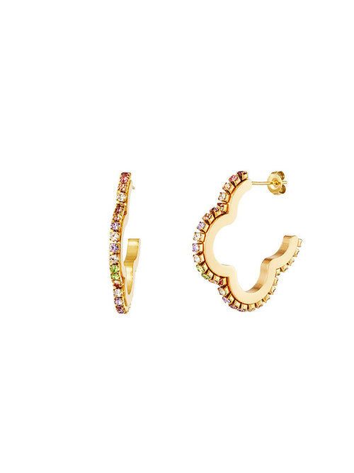 Oorbellen zirkonen klaver